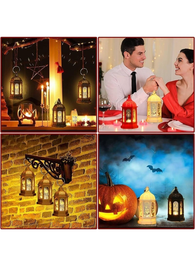 سوفام 5 PCS رمضان شمعة الفانوس, ليد عيد مبارك الفوانيس رمضان مبارك الفوانيس زخرفية نجمة القمر رمضان أضواء كريم, ليد فينتاج زخرفة الفوانيس المعلقة ديكور الحزب المنزلي - Image 2